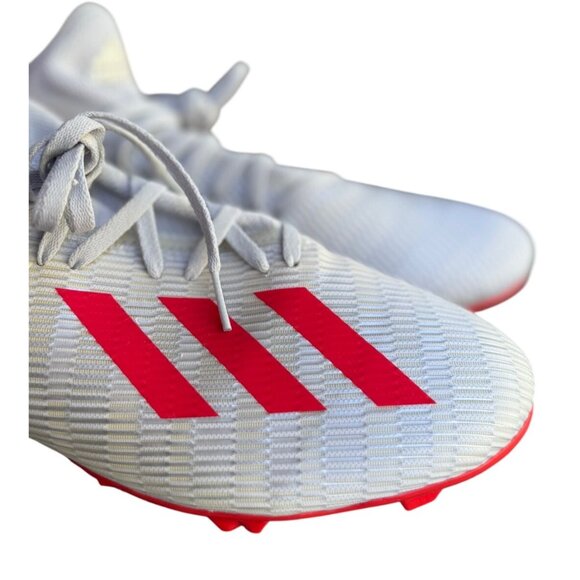 Adidas X 19.3 Soccer Cleats Mens Size 13 Silver & Red Low-Top Firm Ground Shoes - Picture 4 of 12